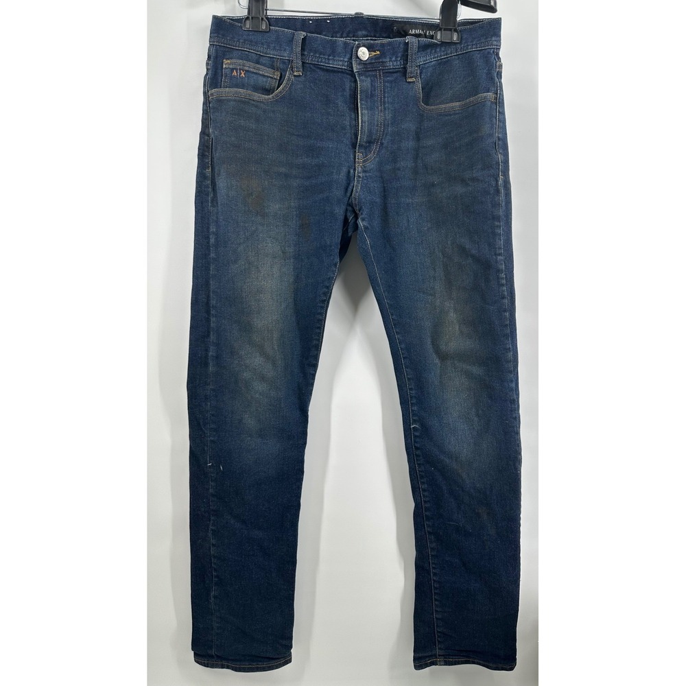 Armani Exchange J13 Slim Fit Jeans Dark Wash Blue Denim 8NZJ13 Z2SAZ Mens 32